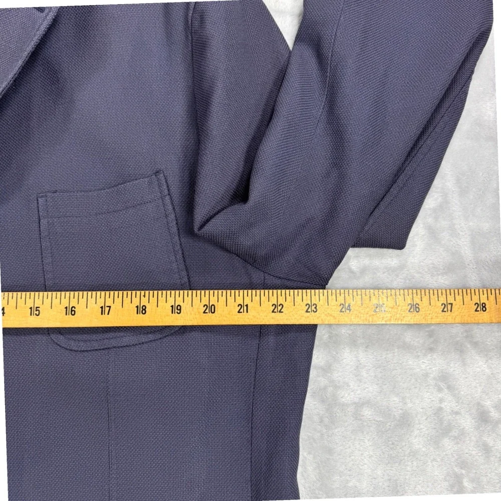 PAUL LANIFICIO FILARTE Blazer Mens XL Navy Blue Italian Fabric Sport Coat